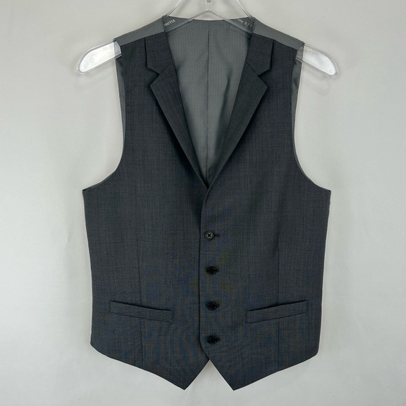 Vintage Alfani Grey 100% Wool Boyfriend Vest Waistcoat - Picture 5 of 8